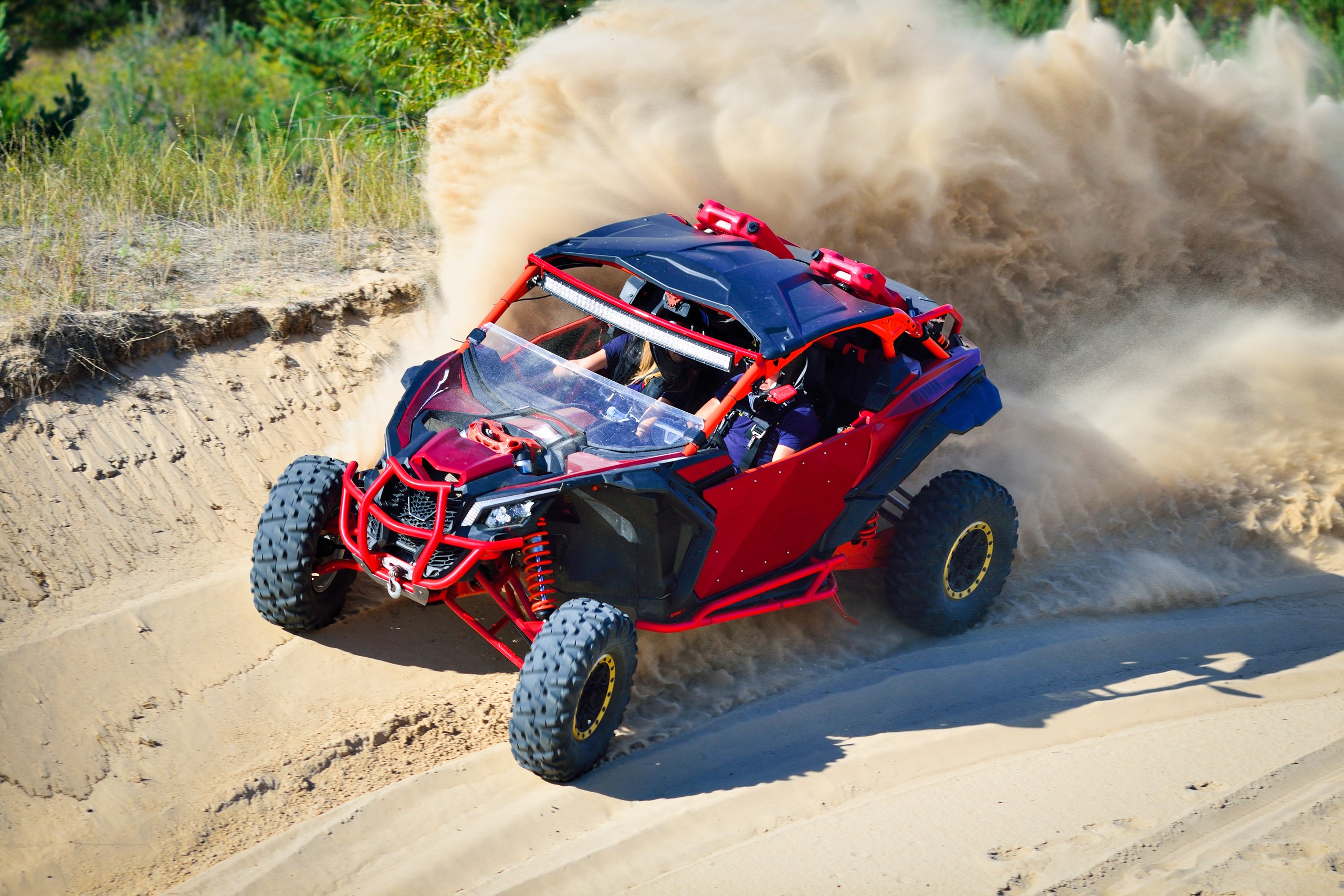ATV UTV racing on sand dunes