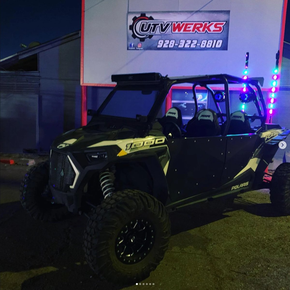 Black and yellow Polaris UTV
