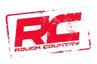 Rough Country logo featuring red distressed letters RC with a rectangular border stamp effect